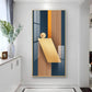 Unfold Abstraction Glass Finish Vertical Wall Art