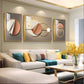 Golden Horizon Glass Finish Wall Art (Set Of 3)