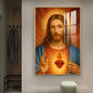 Father Lord Jesus Glass Finish Vertical Wall Art