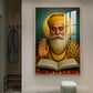 Sikh Guru Nanak Dev Ji Glass Finish Vertical Wall Art