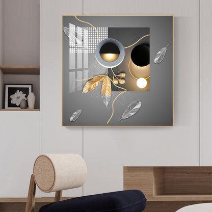 Ethereal Eclipse Glass Finish Square Wall Art