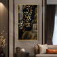 Luminescent Flight Glass Finish Vertical Wall Art