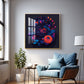 Vibrant Blossom Glass Finish Square Wall Art