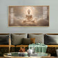 Majestic Buddha Aura Glass Finish Horizontal Wall Art