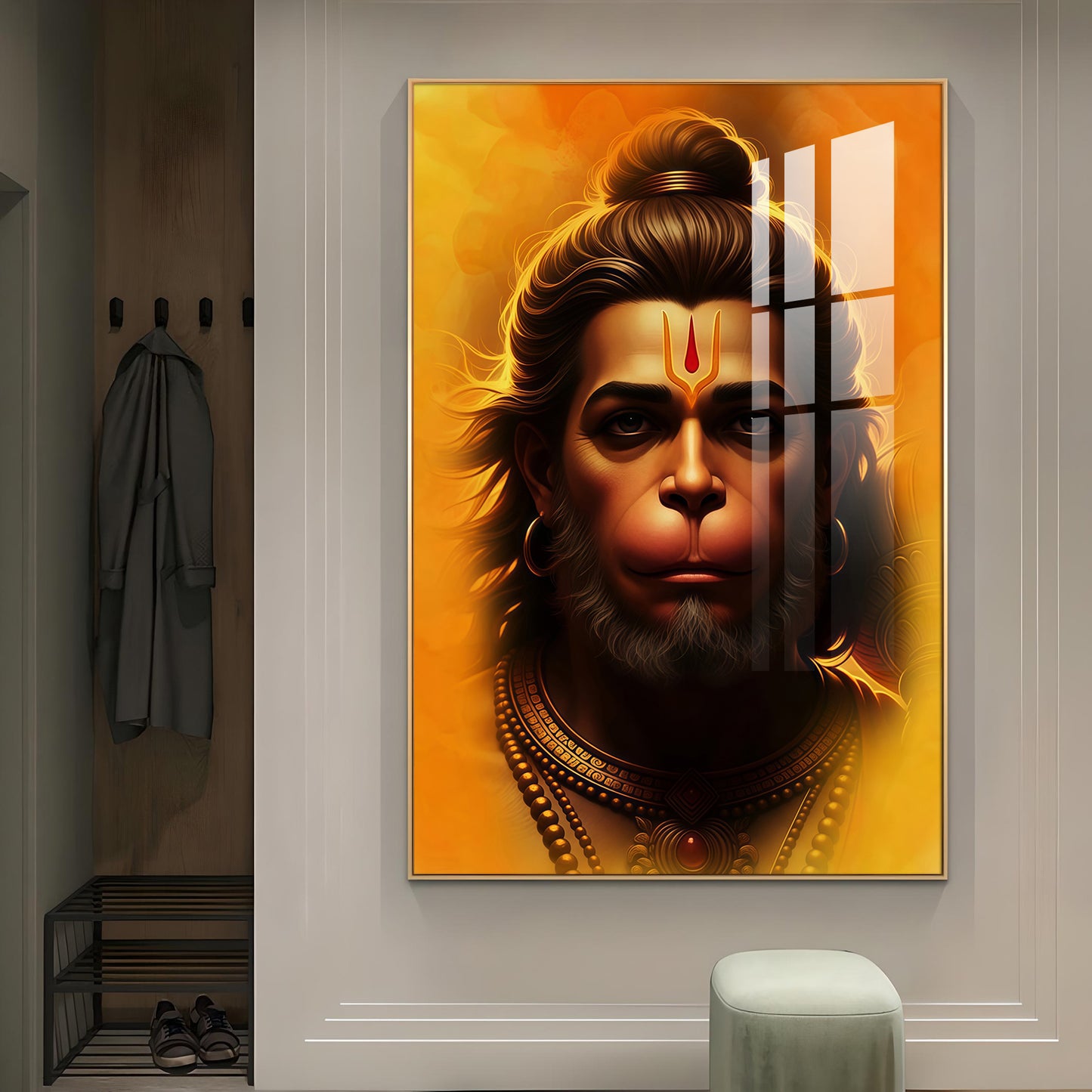 Lord Balaji Glass Finish Vertical Wall Art