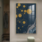 Circle Opulent Harmony Glass Finish Vertical Wall Art