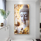 Sacred Stillness Buddha Glass Finish Vertical Wall Art