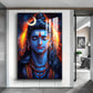 Prabhu Mahadev Ji Glass Finish Vertical Wall Art