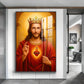 Christian God jesus Glass Finish Vertical Wall Art
