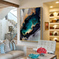 Mystic Waves Glass Finish Vertical Wall Art