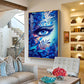 Floral Vision Glass Finish Vertical Wall Art