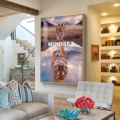 Mindset Mastery Glass Finish Vertical Wall Art