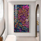 Chromatic Fish Dance Glass Finish Vertical Wall Art