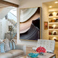Fluid Horizons Glass Finish Vertical Wall Art