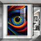 Colorful Eye Glass Finish Vertical Wall Art