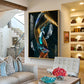 Feathered Whispers Glass Finish Vertical Wall Art