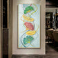 Petal Harmony Glass Finish Vertical Wall Art