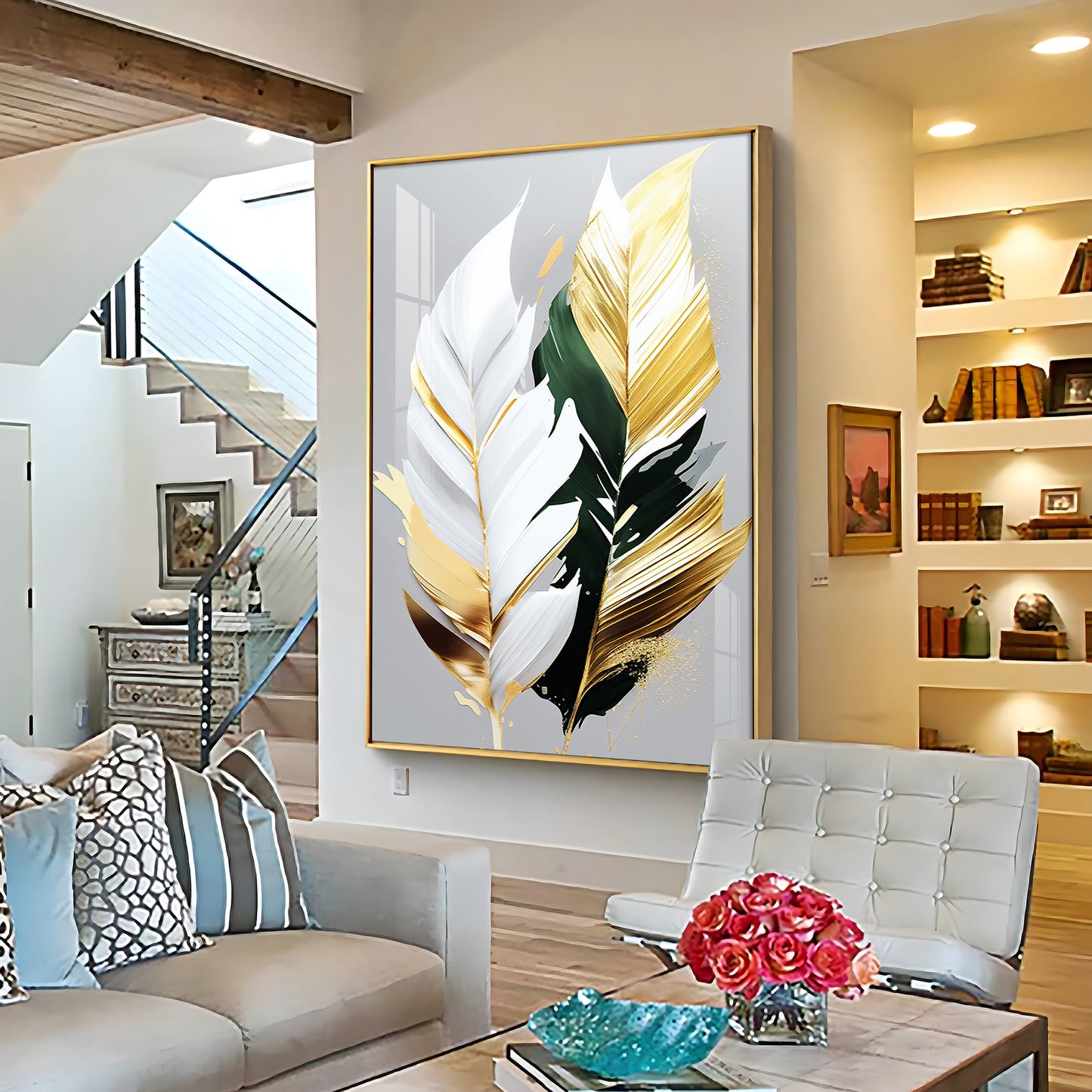 Whispers of Nature Glass Finish Vertical Wall Art