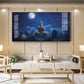 Buddha In Moonlight Glass Finish Horizontal Wall Art