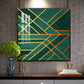 Emerald Radiance Glass Finish Square Wall Art