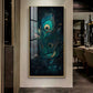Buddha's Peaceful Retreat Glass Finish Vertical Wall Art