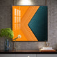 Abstract Expression Glass Finish Square Wall Art