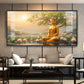 Buddha In Vibrance Light Glass Finish Horizontal Wall Art