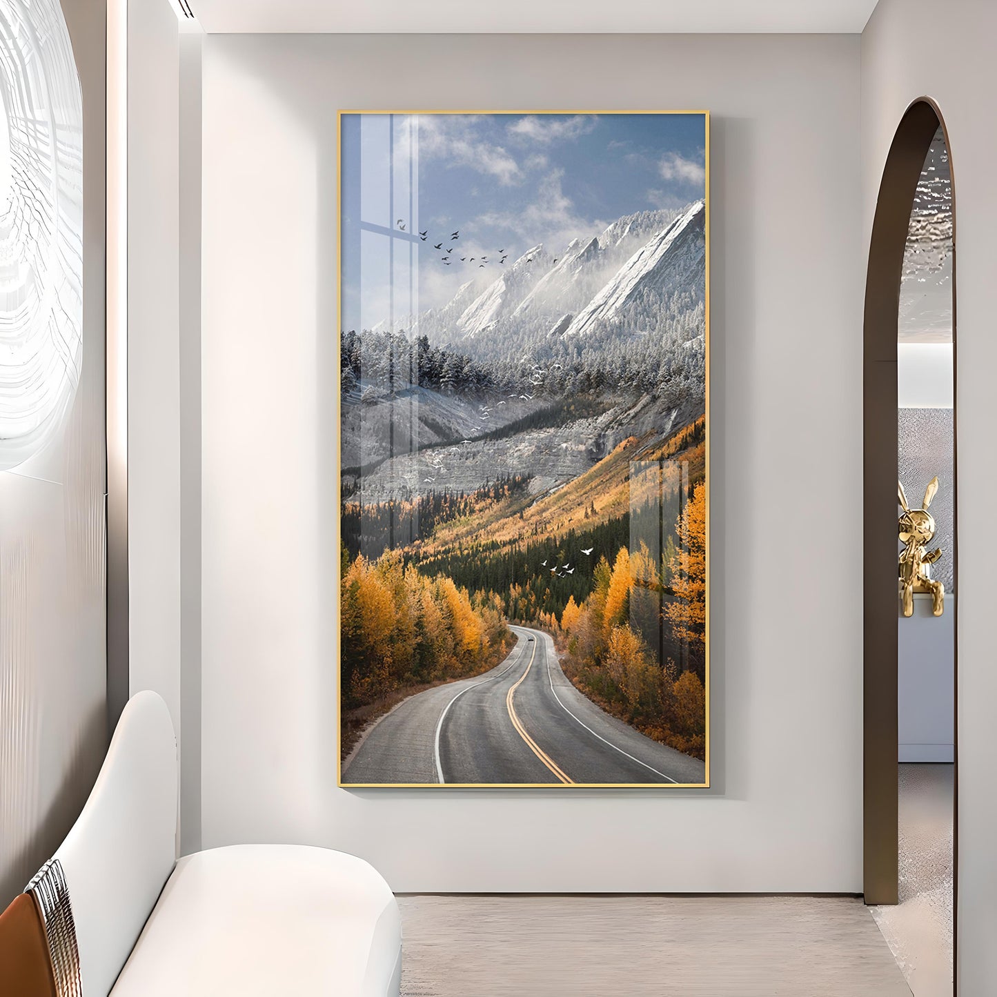 Path to Tranquility Glass Finish Vertical Wall Art