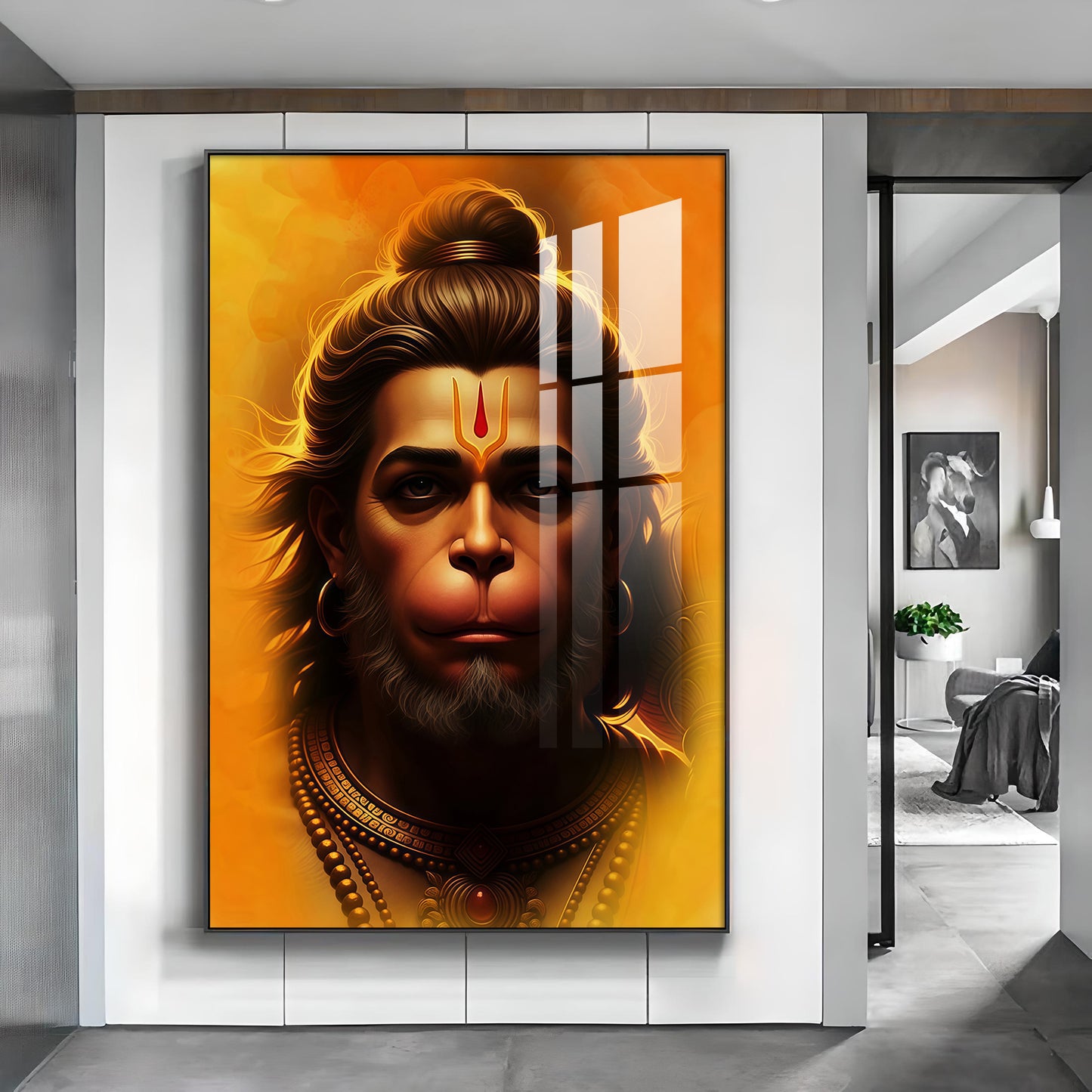 Lord Balaji Glass Finish Vertical Wall Art