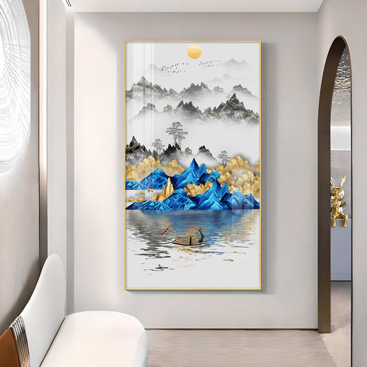 Visual Ode to Nature Glass Finish Vertical Wall Art