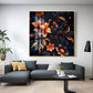 Petals in Bloom Glass Finish Square Wall Art