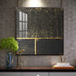 Black and Gold Reverie Glass Finish Square Wall Art