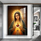 Immaculate Heart of Mary Glass Finish Vertical Wall Art