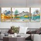 Mountain Scenery Glass Finish Wall Art (Set Of 3)