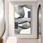 Elegant Waves Glass Finish Vertical Wall Art