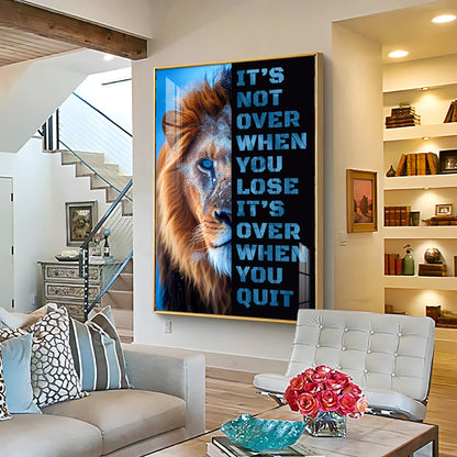 Courageous Spirit Glass Finish Vertical Wall Art