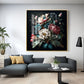 Floral Serenity Glass Finish Square Wall Art