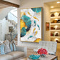 Floral Harmony Sunlit Blooms Glass Finish Vertical Wall Art
