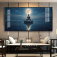Buddha In Littoral land Glass Finish Horizontal Wall Art