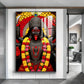 Hindu Goddess Kali Glass Finish Vertical Wall Art