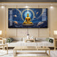 Celestrial Buddha Glass Finish Horizontal Wall Art