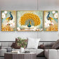 Regal Feathers Glass Finish Wall Art (Set Of 3)