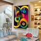 Dynamic Whirl Glass Finish Vertical Wall Art