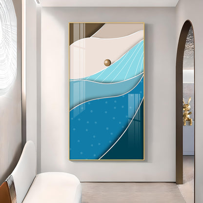 WaveStone Harmony Glass Finish Vertical Wall Art