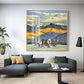 Horses in Motion Glass Finish Square Wall Art