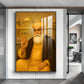 Majestic Presence Of Guru Glass Finish Vertical Wall Art