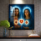 Jesus Spiritual Glass Finish Square Wall Art