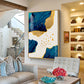 Luxe Harmony Abstracts Glass Finish Vertical Wall Art