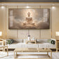 Majestic Buddha Aura Glass Finish Horizontal Wall Art