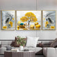 Trio of Tree and Tail Glass Finish Wall Art (Set Of 3)